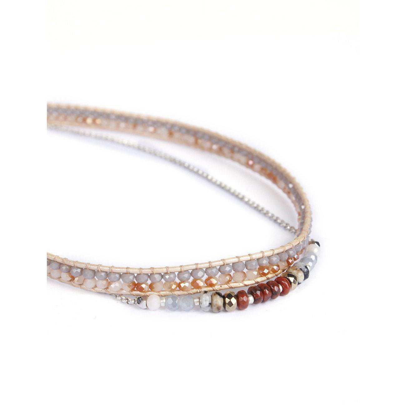 Serenity Stones Double Wrap Bracelet - Thailand Jewelry La Vie Bien Serenity Stones Double Wrap Bracelet - Thailand