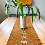 Serpentine Ikat Woven Table Runner - Cinnamon Siggy La Vie Bien Serpentine Ikat Woven Table Runner - Cinnamon
