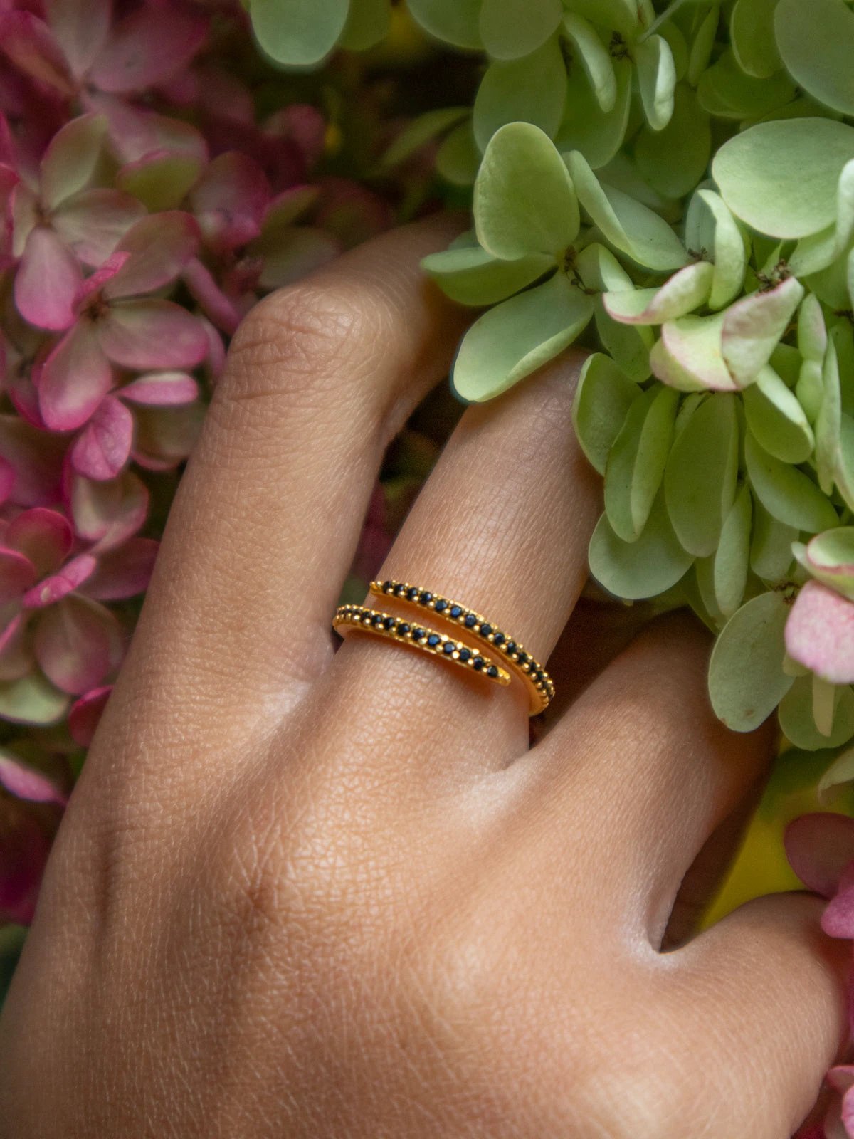 Serpentine Wrap Ring - Gold by Ash & Rose