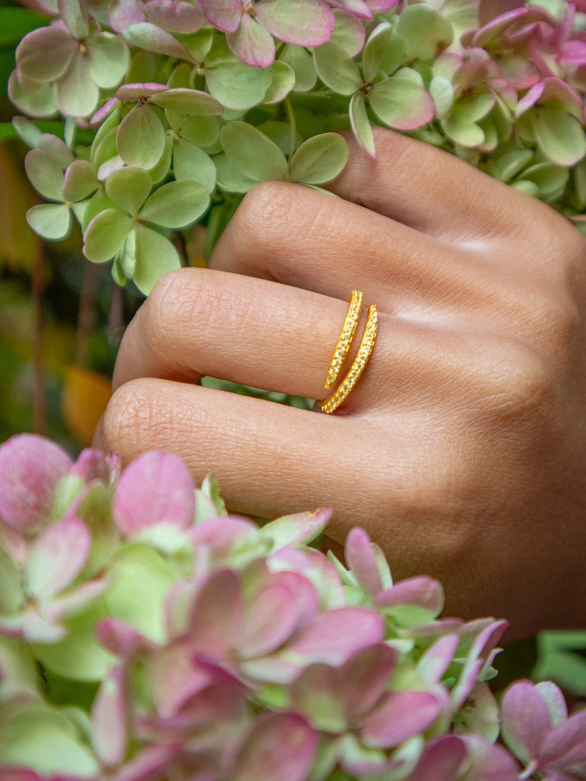 Serpentine Wrap Ring - Gold by Ash & Rose