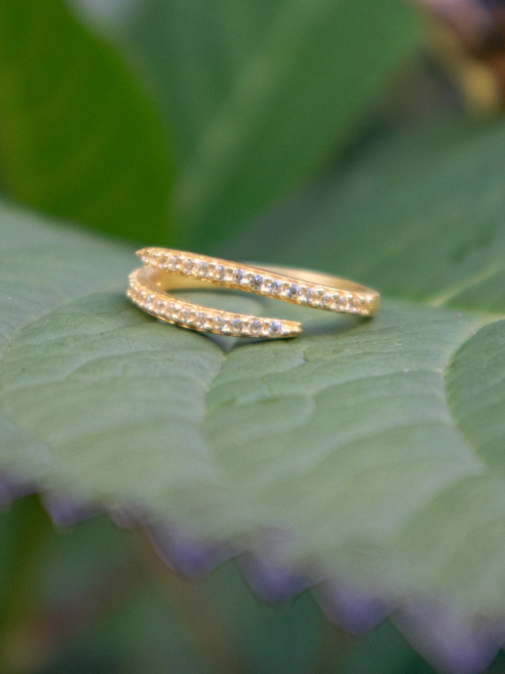 Serpentine Wrap Ring - Gold by Ash & Rose