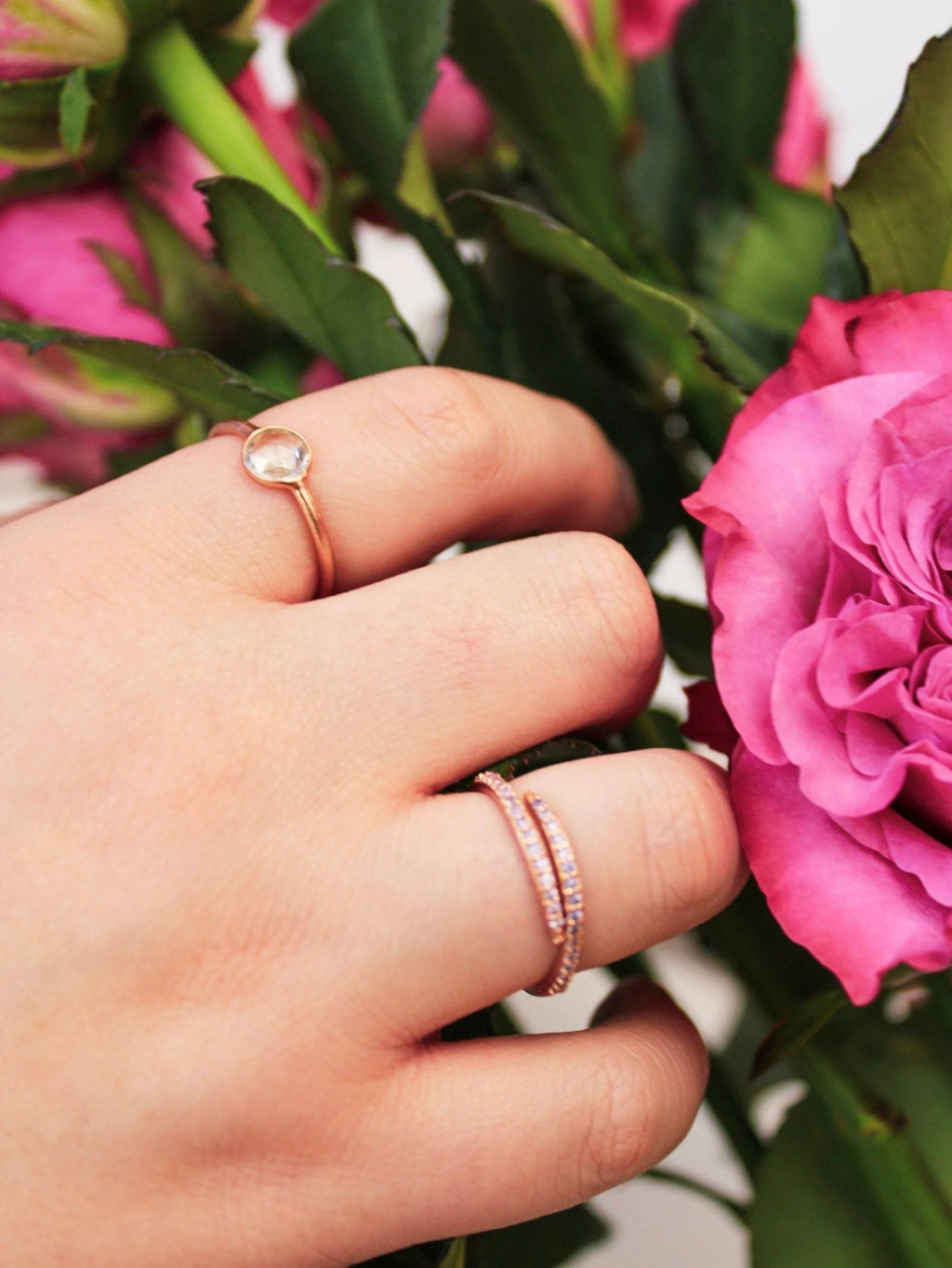 Serpentine Wrap Ring - Rose Gold by Ash & Rose