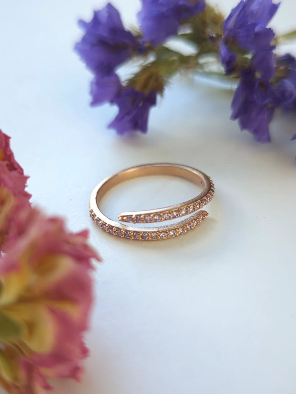 Serpentine Wrap Ring - Rose Gold by Ash & Rose