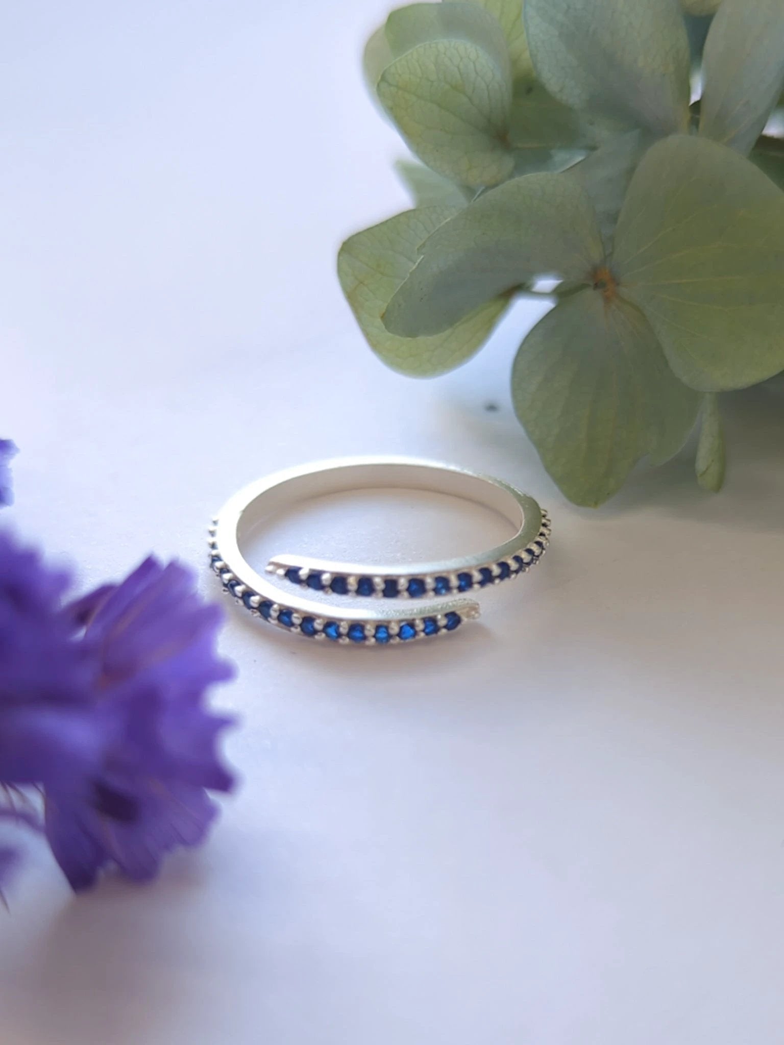 Serpentine Wrap Ring - Silver by Ash & Rose
