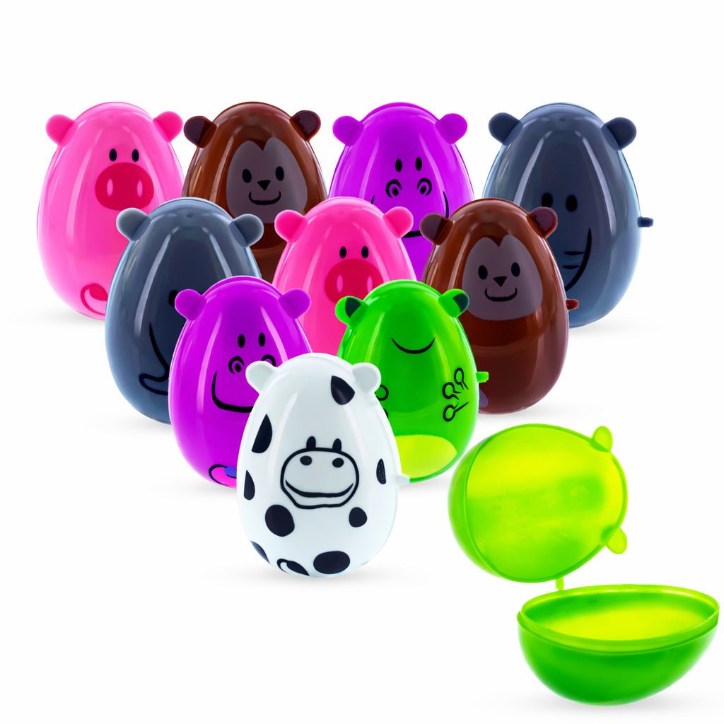 Set of 12 Animal-Themed Plastic Easter Eggs 2.25 Inches Easter Eggs > Plastic La Vie Bien Set of 12 Animal-Themed Plastic Easter Eggs 2.25 Inches