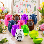 Set of 12 Animal-Themed Plastic Easter Eggs 2.25 Inches Easter Eggs > Plastic La Vie Bien Set of 12 Animal-Themed Plastic Easter Eggs 2.25 Inches