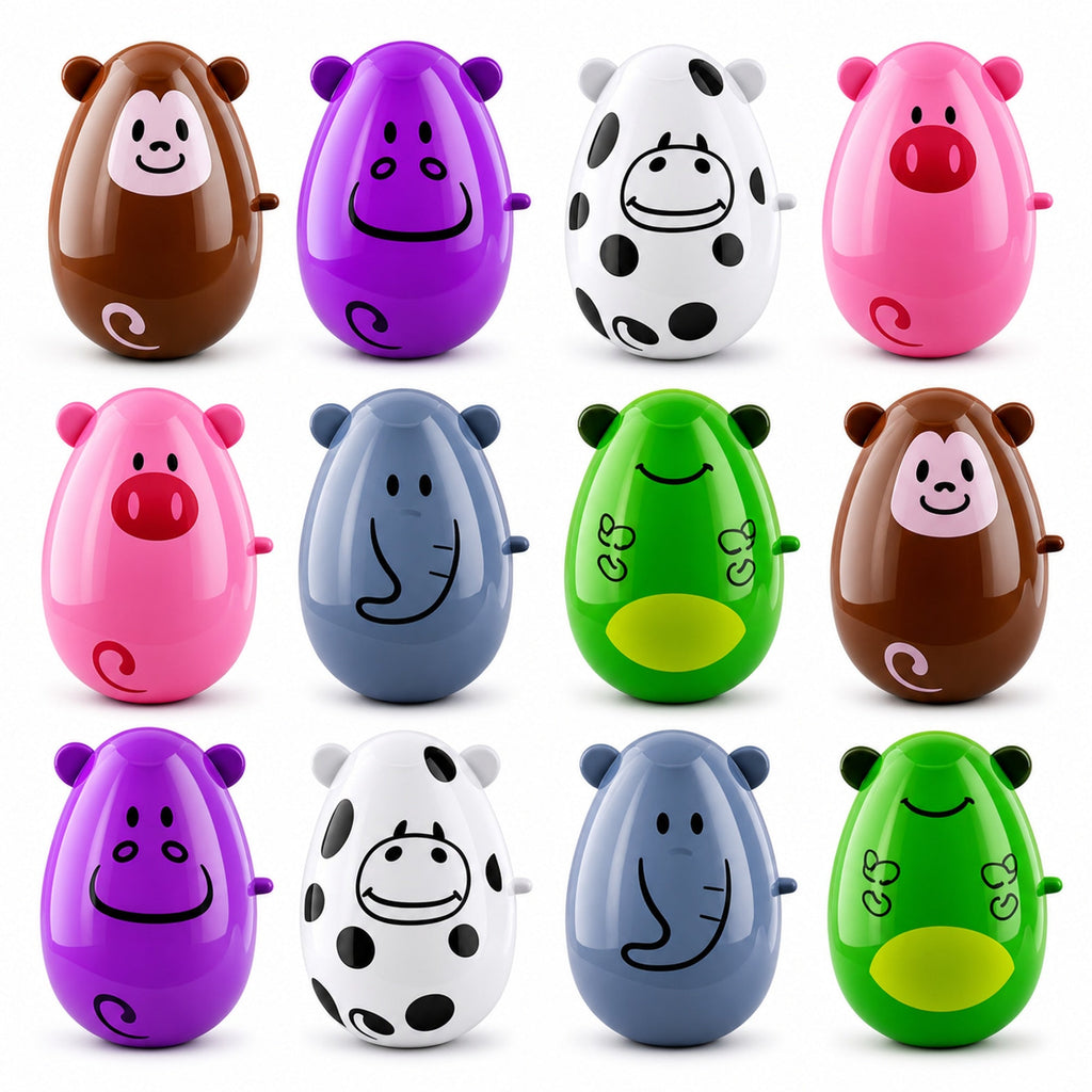 Set of 12 Animal-Themed Plastic Easter Eggs 2.25 Inches Easter Eggs > Plastic La Vie Bien Set of 12 Animal-Themed Plastic Easter Eggs 2.25 Inches