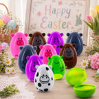 Set of 12 Animal-Themed Plastic Easter Eggs 2.25 Inches Easter Eggs > Plastic La Vie Bien Set of 12 Animal-Themed Plastic Easter Eggs 2.25 Inches