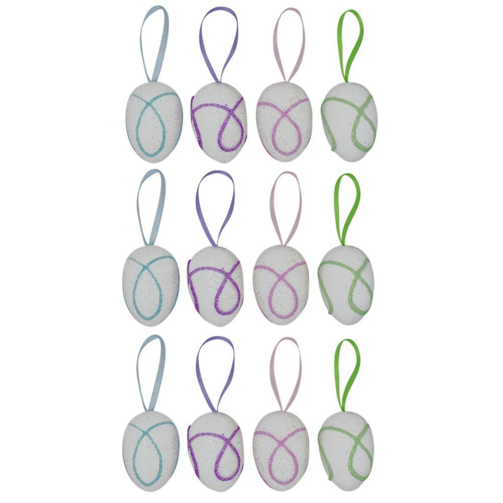 Set of 12 Foam Easter Egg Ornaments 1.5 Inches Easter Eggs > Ornaments La Vie Bien Set of 12 Foam Easter Egg Ornaments 1.5 Inches