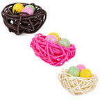Set of 12 Glittered Foam Easter Ornaments in the Basket Easter > Figurines La Vie Bien Set of 12 Glittered Foam Easter Ornaments in the Basket