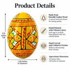 Set of 12 Handcrafted Geometric Ukrainian Pysanky Wooden Easter Eggs 2.5 Inches Easter Eggs > Wooden Pysanky Sets La Vie Bien Set of 12 Handcrafted Geometric Ukrainian Pysanky Wooden Easter Eggs 2.5 Inches