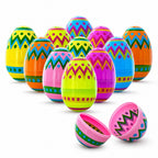 Set of 12 Large Geometric Plastic Easter Eggs 3 Inches Easter Eggs > Plastic > Patterned La Vie Bien Set of 12 Large Geometric Plastic Easter Eggs 3 Inches