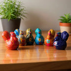 Set of 2 Chicken Salt and Pepper Shakers | Mexican Hand-Painted Guerrero Pottery Guerrero Salt Shakers La Vie Bien Set of 2 Chicken Salt and Pepper Shakers | Mexican Hand-Painted Guerrero Pottery