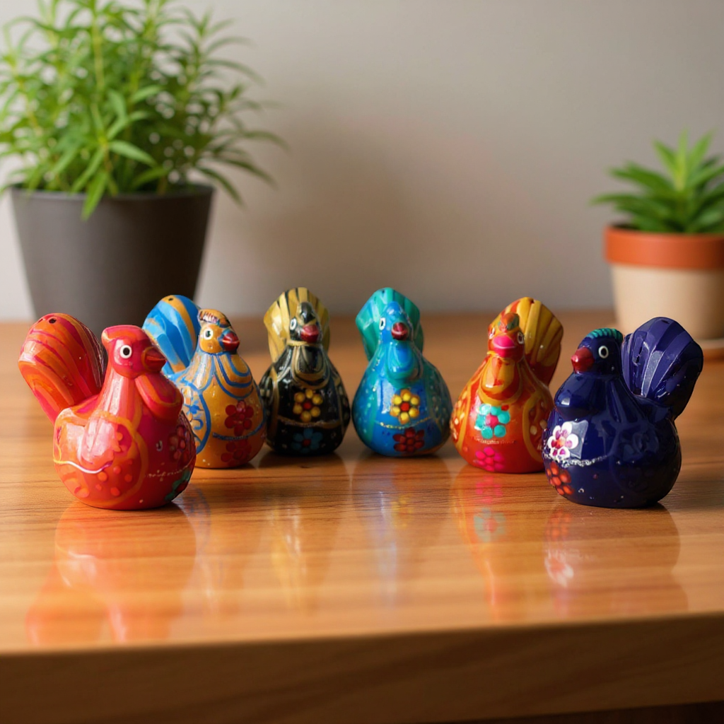 Set of 2 Chicken Salt and Pepper Shakers | Mexican Hand - Painted Guerrero Pottery Guerrero Salt Shakers La Vie Bien Set of 2 Chicken Salt and Pepper Shakers | Mexican Hand - Painted Guerrero Pottery