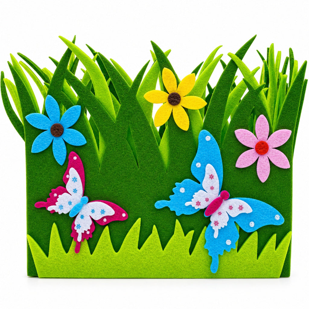 Set of 2 Colorful Felt Butterfly and Flower Spring Centerpieces for Tables and Shelves 6 Inches Tall Easter > Figurines La Vie Bien Set of 2 Colorful Felt Butterfly and Flower Spring Centerpieces for Tables and Shelves 6 Inches Tall