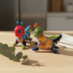 Set of 2 Colorful Talavera Crickets | Mexican Ceramic Art Talavera Figurine La Vie Bien Set of 2 Colorful Talavera Crickets | Mexican Ceramic Art