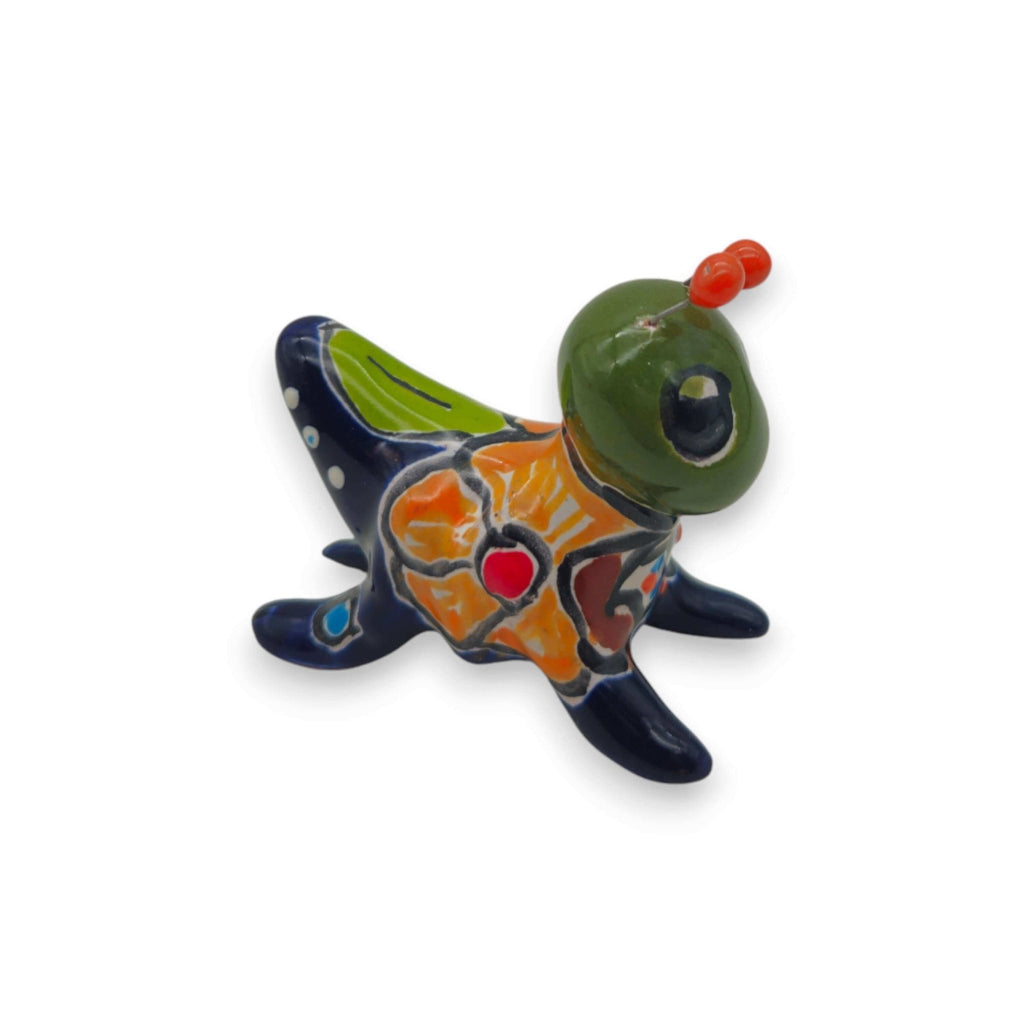 Set of 2 Colorful Talavera Crickets | Mexican Ceramic Art Talavera Figurine La Vie Bien Set of 2 Colorful Talavera Crickets | Mexican Ceramic Art