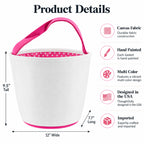 Set of 2 Easter Bunny Tote Bags – Soft Fabric Egg Hunt Baskets Carry Pouches for Kids 9.5 Inches Tall Easter > Baskets La Vie Bien Set of 2 Easter Bunny Tote Bags – Soft Fabric Egg Hunt Baskets Carry Pouches for Kids 9.5 Inches Tall