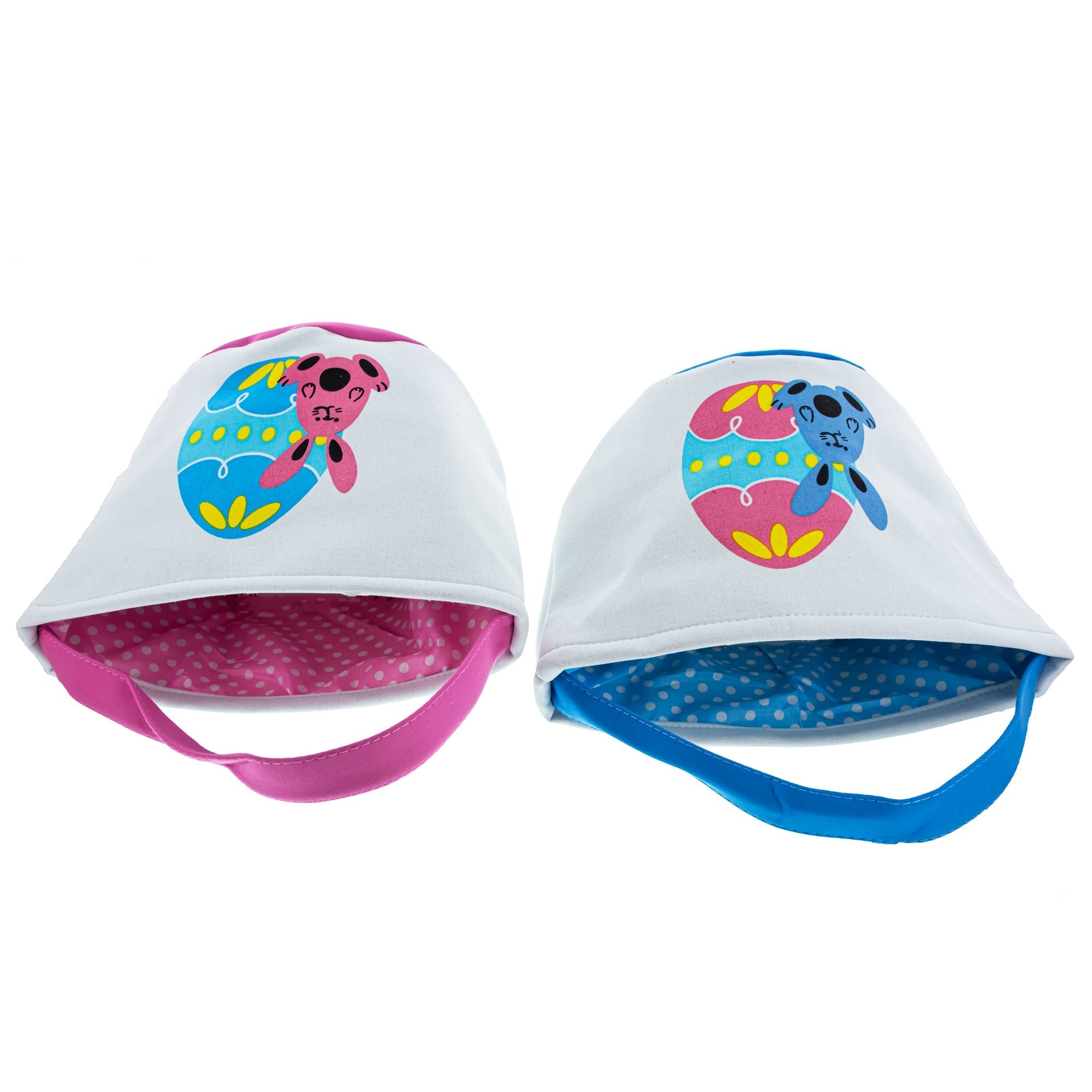 Set of 2 Easter Bunny Tote Bags – Soft Fabric Egg Hunt Baskets Carry Pouches for Kids 9.5 Inches Tall Easter > Baskets La Vie Bien Set of 2 Easter Bunny Tote Bags – Soft Fabric Egg Hunt Baskets Carry Pouches for Kids 9.5 Inches Tall