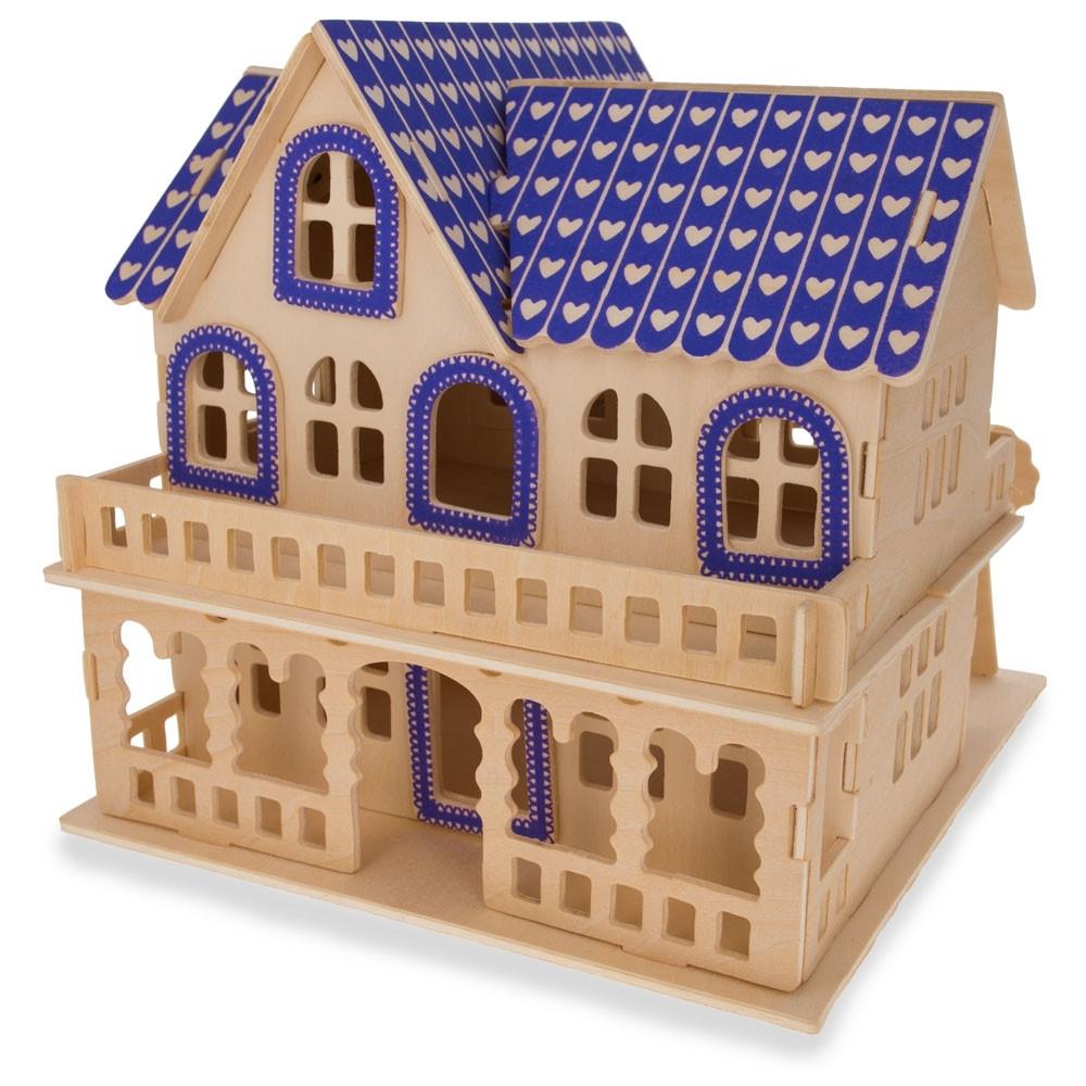 Set of 2 Eiffel Tower and House Model Kit Wooden 3D Puzzles Toys > 3D Puzzles La Vie Bien Set of 2 Eiffel Tower and House Model Kit Wooden 3D Puzzles