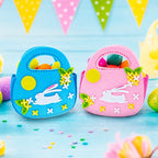 Set of 2 Felt Easter Baskets Carry Totes - Egg Hunt Bags with Handles 7.5 Inches Tall Easter > Baskets La Vie Bien Set of 2 Felt Easter Baskets Carry Totes - Egg Hunt Bags with Handles 7.5 Inches Tall