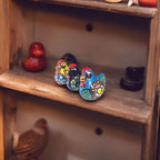 Set of 2 Hand - Painted Talavera Chicken Figurines | Mexican Ceramic Chickens Talavera Figurine La Vie Bien Set of 2 Hand - Painted Talavera Chicken Figurines | Mexican Ceramic Chickens