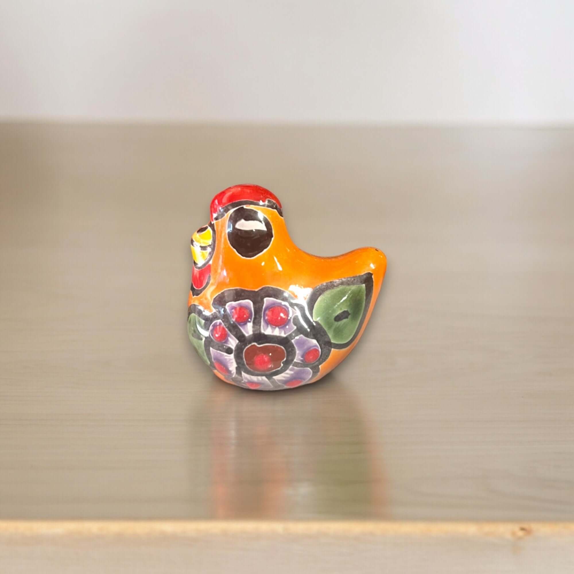 Set of 2 Hand - Painted Talavera Chicken Figurines | Mexican Ceramic Chickens Talavera Figurine La Vie Bien Set of 2 Hand - Painted Talavera Chicken Figurines | Mexican Ceramic Chickens