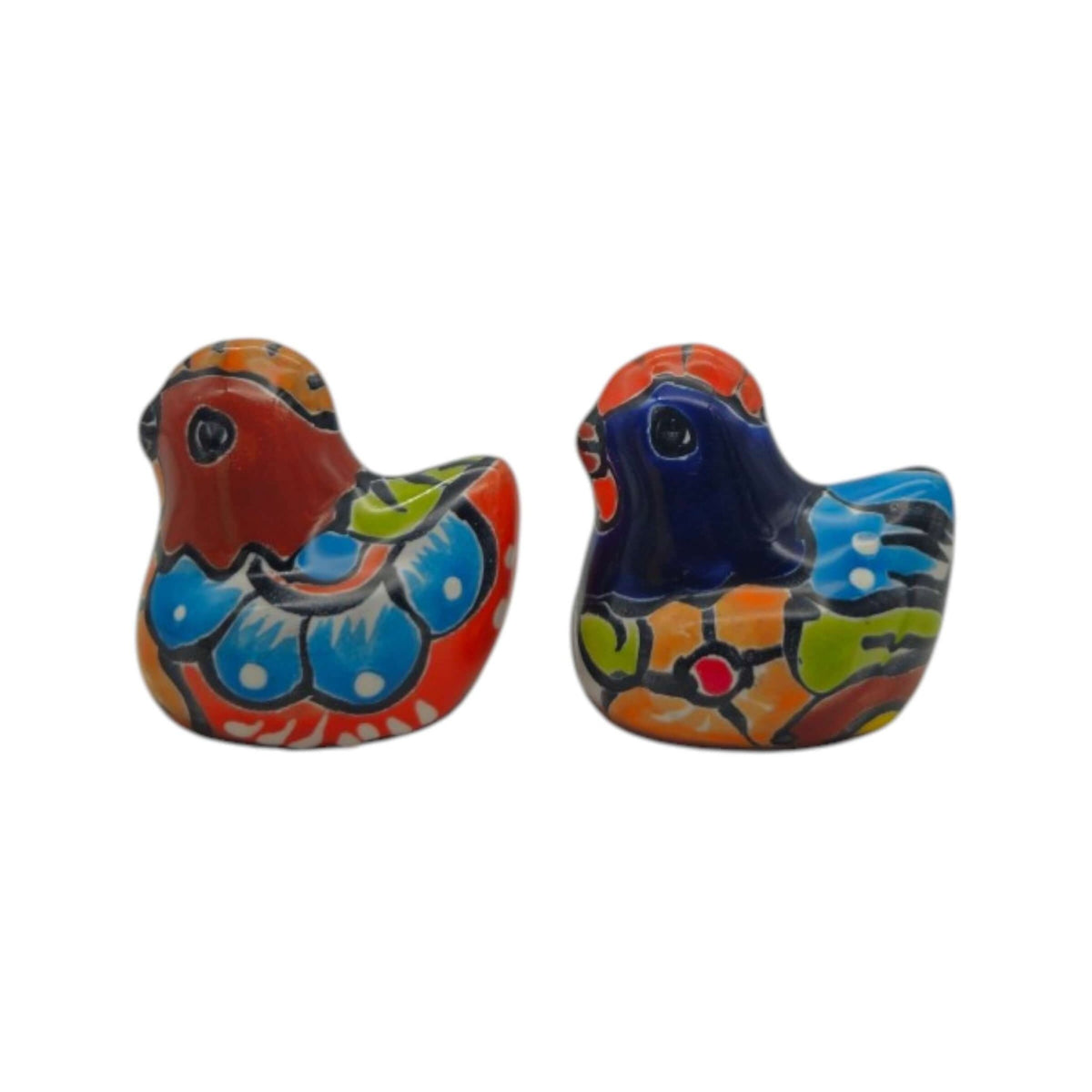 Set of 2 Hand-Painted Talavera Chicken Figurines | Mexican Ceramic Chickens Talavera Figurine La Vie Bien Set of 2 Hand-Painted Talavera Chicken Figurines | Mexican Ceramic Chickens