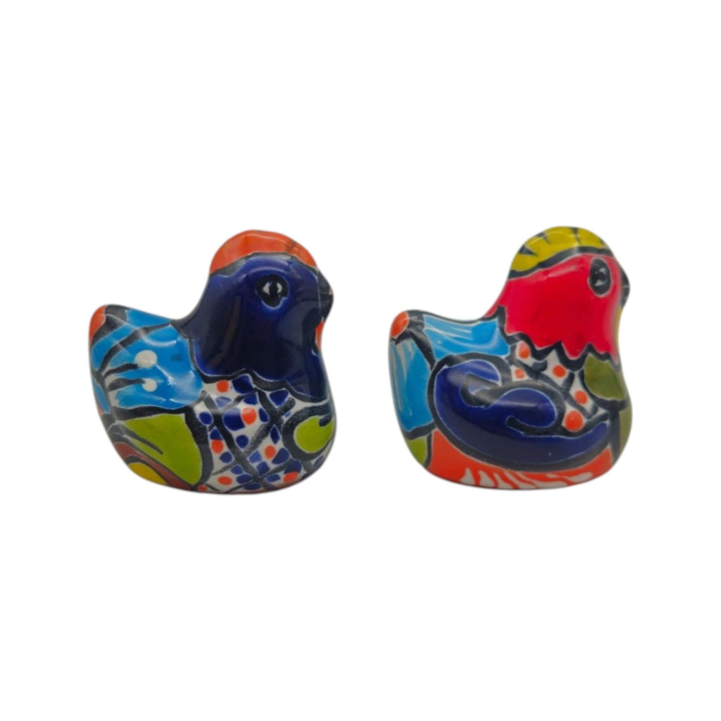 Set of 2 Hand-Painted Talavera Chicken Figurines | Mexican Ceramic Chickens Talavera Figurine La Vie Bien Set of 2 Hand-Painted Talavera Chicken Figurines | Mexican Ceramic Chickens