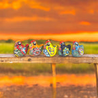 Set of 2 Hand - Painted Talavera Chicken Figurines | Mexican Ceramic Chickens Talavera Figurine La Vie Bien Set of 2 Hand - Painted Talavera Chicken Figurines | Mexican Ceramic Chickens