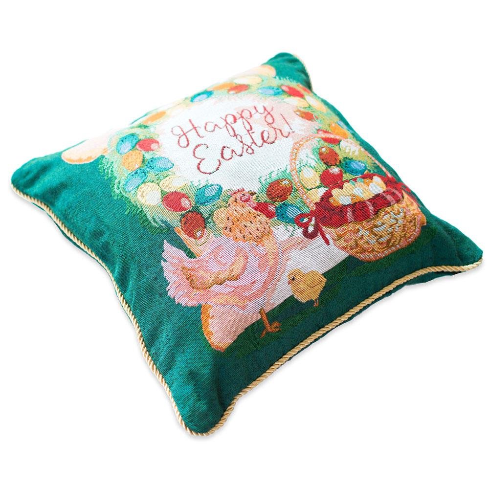 Set of 2 Happy Easter & Easter Eggs Throw Pillow Covers Easter > Pillow Covers La Vie Bien Set of 2 Happy Easter & Easter Eggs Throw Pillow Covers