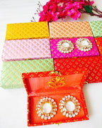 Set of 2 Kundan Diyas with Fabric Box La Vie Bien Set of 2 Kundan Diyas with Fabric Box