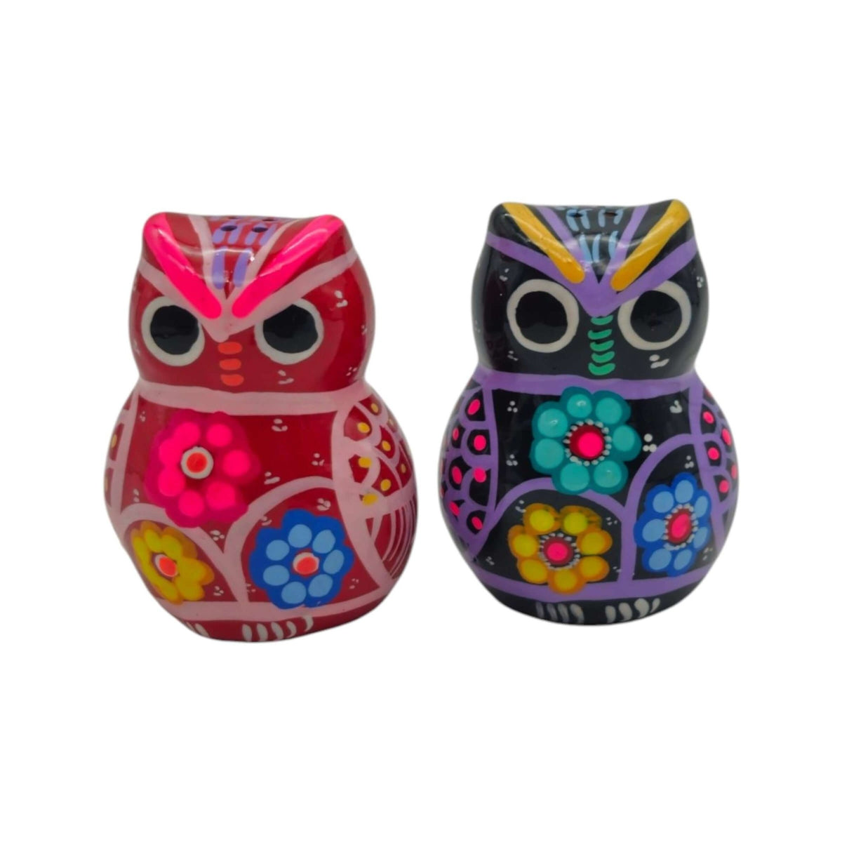 Set of 2 Owl Salt & Pepper Shakers | Guerrero Pottery Guerrero Salt Shakers La Vie Bien Set of 2 Owl Salt & Pepper Shakers | Guerrero Pottery
