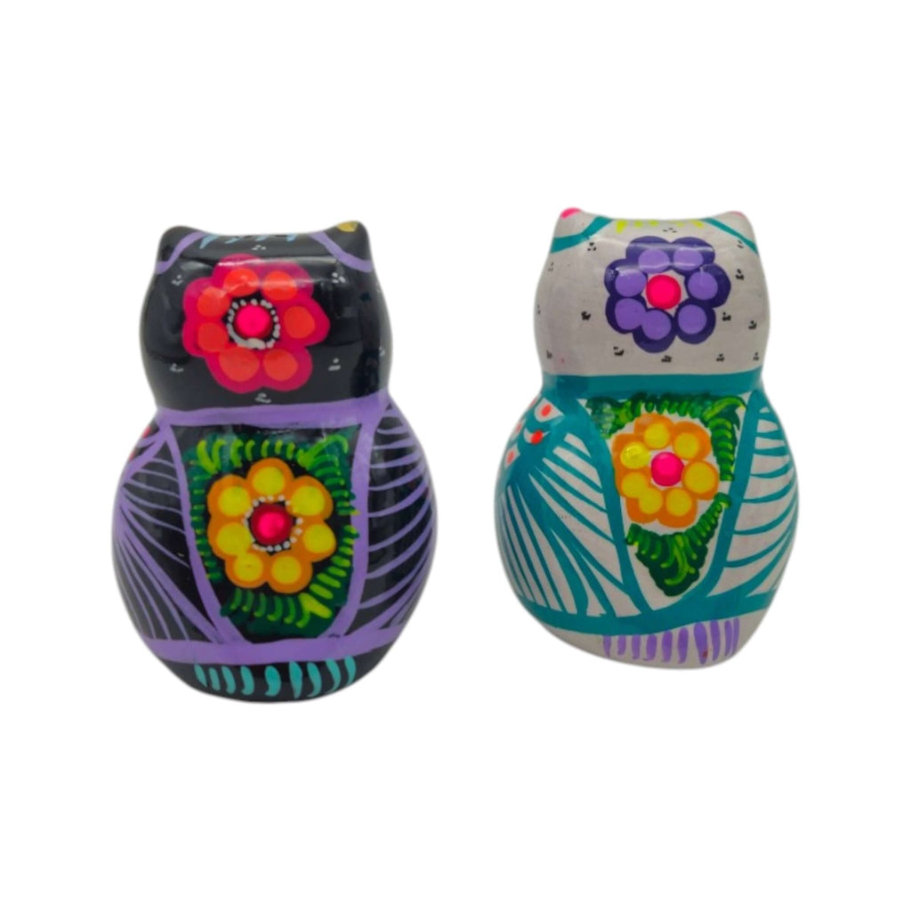 Set of 2 Owl Salt & Pepper Shakers | Guerrero Pottery Guerrero Salt Shakers La Vie Bien Set of 2 Owl Salt & Pepper Shakers | Guerrero Pottery