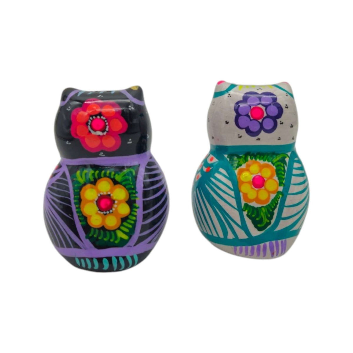 Set of 2 Owl Salt & Pepper Shakers | Guerrero Pottery Guerrero Salt Shakers La Vie Bien Set of 2 Owl Salt & Pepper Shakers | Guerrero Pottery