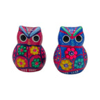 Set of 2 Owl Salt & Pepper Shakers | Guerrero Pottery Guerrero Salt Shakers La Vie Bien Set of 2 Owl Salt & Pepper Shakers | Guerrero Pottery