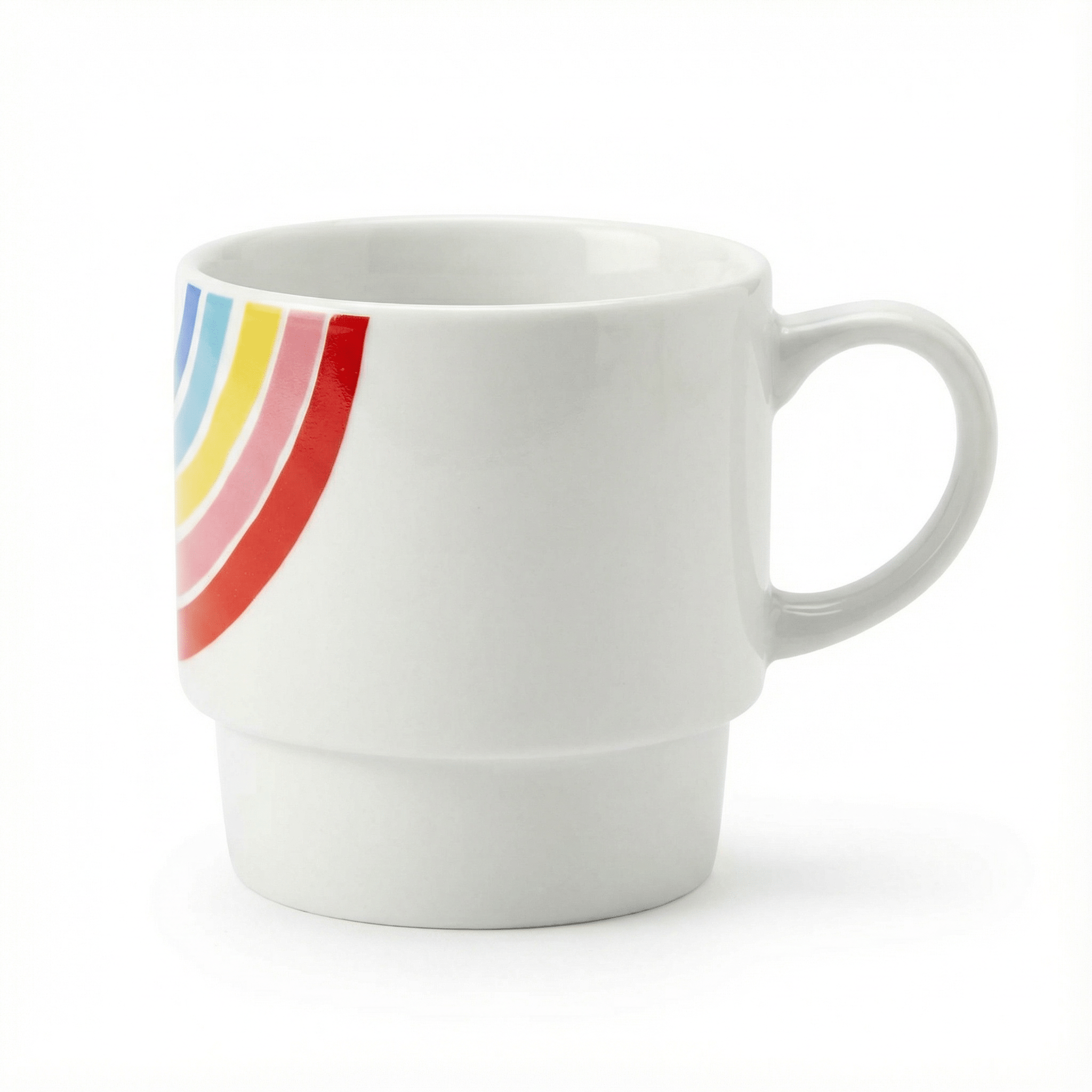Set of 2 Rainbow Stacking Mugs | Ceramic Mug Set Mugs La Vie Bien Set of 2 Rainbow Stacking Mugs | Ceramic Mug Set