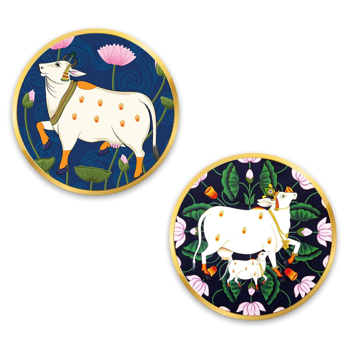 Set of 2 - Round Shape MDF Wall Hanging Decor La Vie Bien Set of 2 - Round Shape MDF Wall Hanging Decor