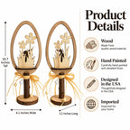 Set of 2 Rustic Wooden Easter Egg Tabletop Decorations With Bunny Scene 10.7 Inches Tall Easter > Figurines > Bunnies La Vie Bien Set of 2 Rustic Wooden Easter Egg Tabletop Decorations With Bunny Scene 10.7 Inches Tall