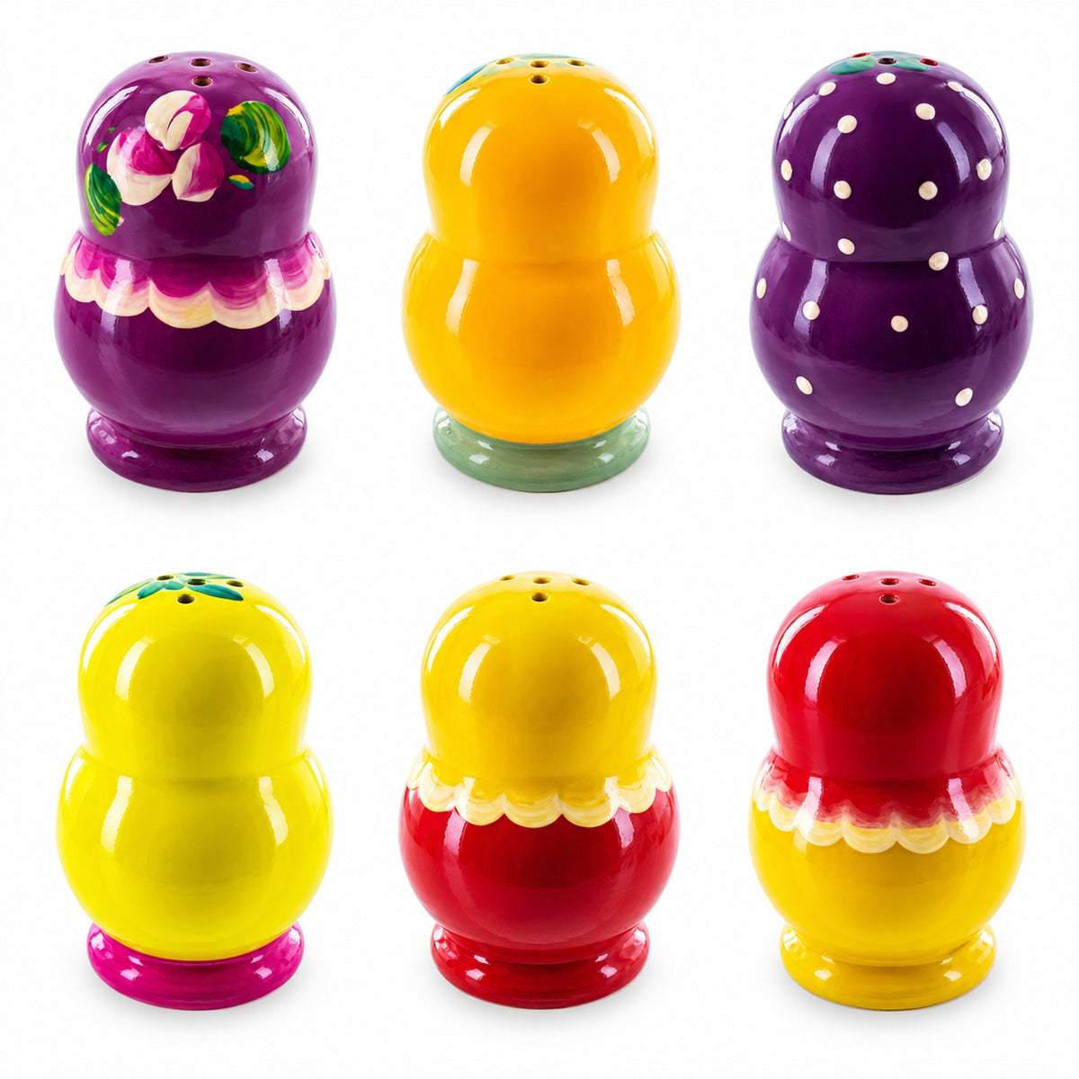 Set of 2 Salt and Pepper Shakers Nesting Dolls in Assortment (Colors May Vary) Nesting Dolls > Bottle Openers La Vie Bien Set of 2 Salt and Pepper Shakers Nesting Dolls in Assortment (Colors May Vary)