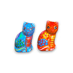 Set of 2 Talavera Cat Salt and Pepper Shakers | Hand-Painted Ceramic Guerrero Salt Shakers La Vie Bien Set of 2 Talavera Cat Salt and Pepper Shakers | Hand-Painted Ceramic