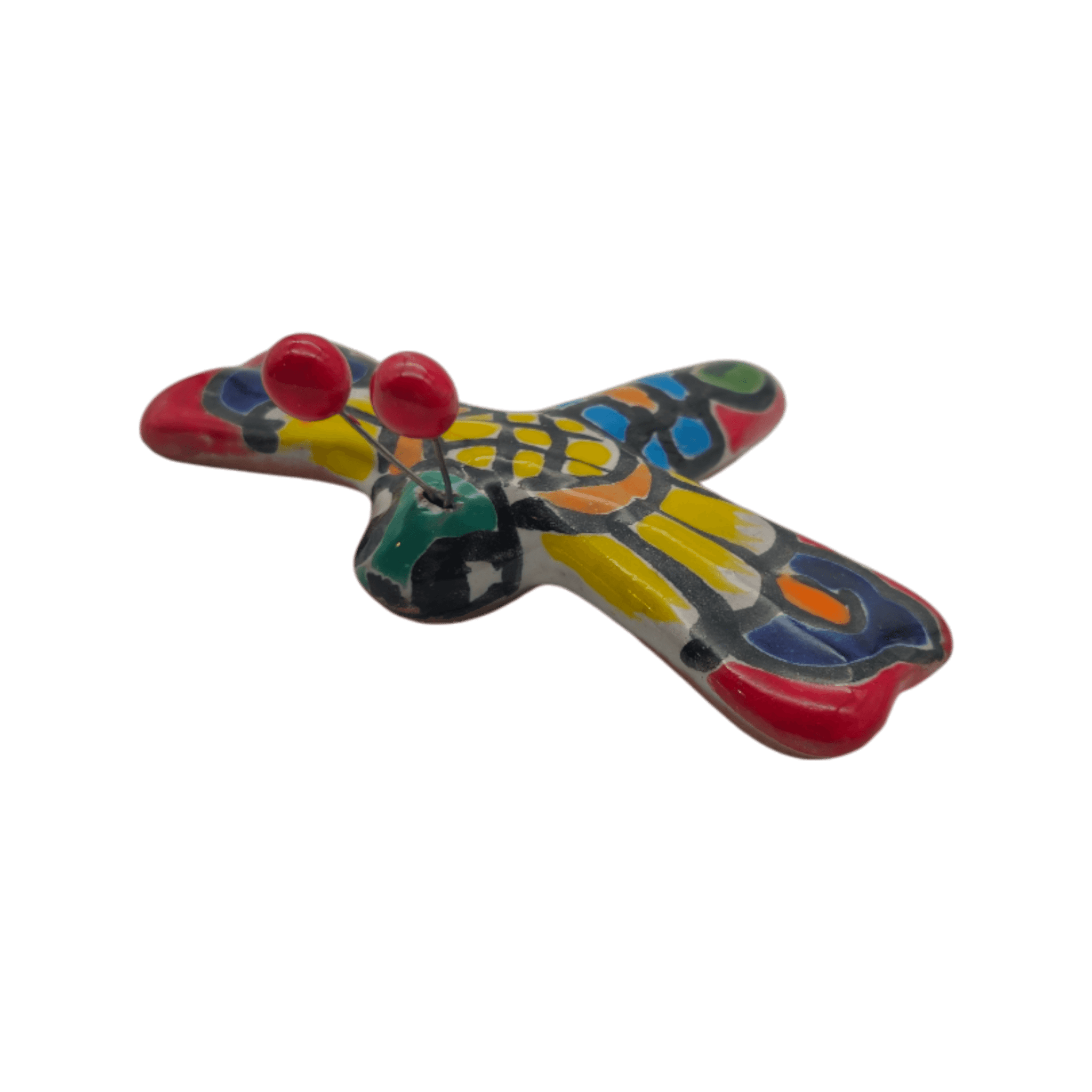 Set of 2 Talavera Dragonfly Wall Figurines | Mexican Folk Art Talavera Figurine La Vie Bien Set of 2 Talavera Dragonfly Wall Figurines | Mexican Folk Art