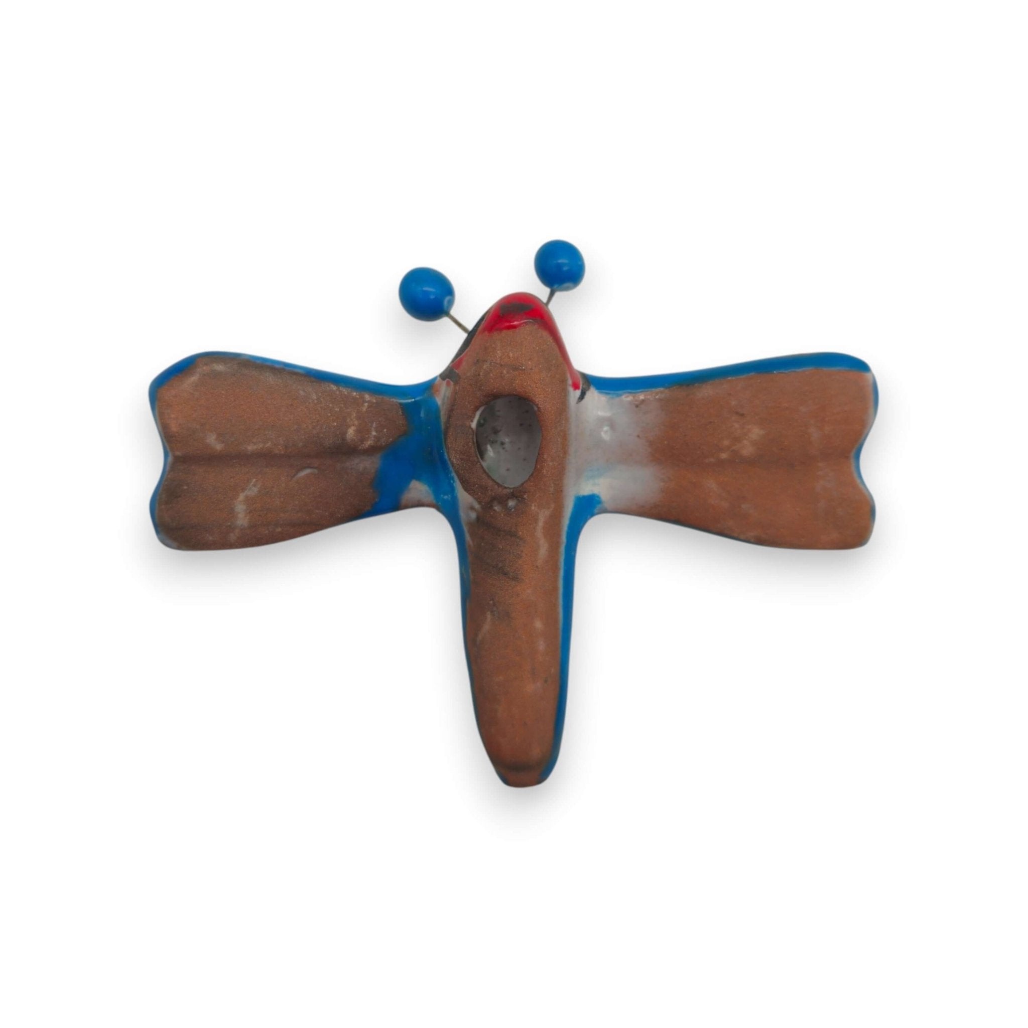 Set of 2 Talavera Dragonfly Wall Figurines | Mexican Folk Art Talavera Figurine La Vie Bien Set of 2 Talavera Dragonfly Wall Figurines | Mexican Folk Art