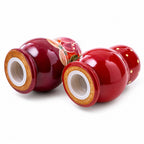 Set of 2 Wooden Floral Nesting Dolls - Matryoshka Salt and Pepper Shakers Nesting Dolls > Bottle Openers La Vie Bien Set of 2 Wooden Floral Nesting Dolls - Matryoshka Salt and Pepper Shakers