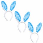 Set of 3 Blue Bunny Ear Headbands - Easter Costume Accessory 11.7 Inches Easter > Bunny Ears La Vie Bien Set of 3 Blue Bunny Ear Headbands - Easter Costume Accessory 11.7 Inches