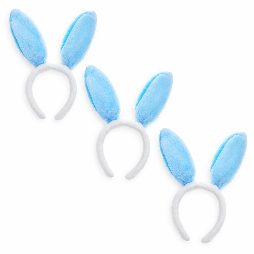 Set of 3 Blue Bunny Ear Headbands - Easter Costume Accessory 11.7 Inches Easter > Bunny Ears La Vie Bien Set of 3 Blue Bunny Ear Headbands - Easter Costume Accessory 11.7 Inches