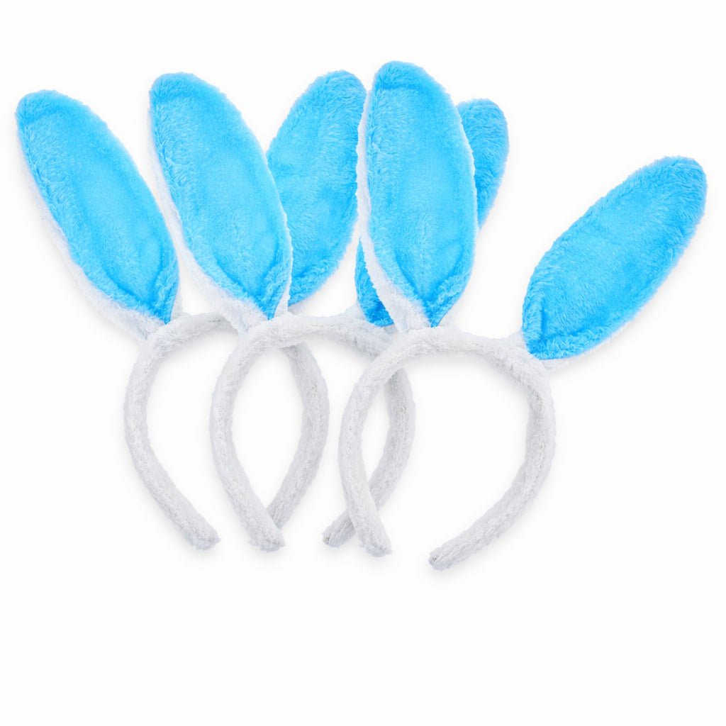 Set of 3 Blue Bunny Ear Headbands - Easter Costume Accessory 11.7 Inches Easter > Bunny Ears La Vie Bien Set of 3 Blue Bunny Ear Headbands - Easter Costume Accessory 11.7 Inches