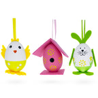 Set of 3 Bunny, Chick, Easter Egg House Plastic Easter Gift Set Decoration Easter Eggs > Ornaments La Vie Bien Set of 3 Bunny, Chick, Easter Egg House Plastic Easter Gift Set Decoration