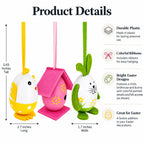 Set of 3 Bunny, Chick, Easter Egg House Plastic Easter Gift Set Decoration Easter Eggs > Ornaments La Vie Bien Set of 3 Bunny, Chick, Easter Egg House Plastic Easter Gift Set Decoration