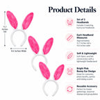 Set of 3 Costume Bunny Ear Headbands in Bright Pink, Each 11.7 Inches Easter > Bunny Ears La Vie Bien Set of 3 Costume Bunny Ear Headbands in Bright Pink, Each 11.7 Inches